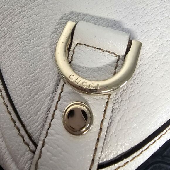 Gucci Abbey-D Ring Leather Tote White - Picture 8 of 12